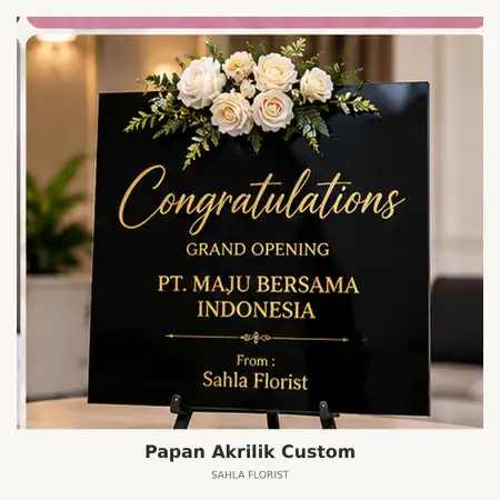 Papan Bunga Akrilik Pondok Indah Mall